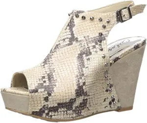 Carlos by Carlos Santana Women's Marcia Heeled Sandal, Natural, 5.5 M M US