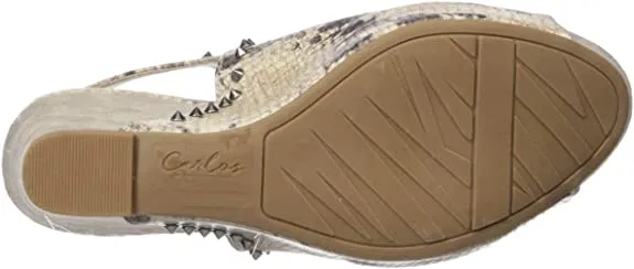 Carlos by Carlos Santana Women's Marcia Heeled Sandal, Natural, 5.5 M M US