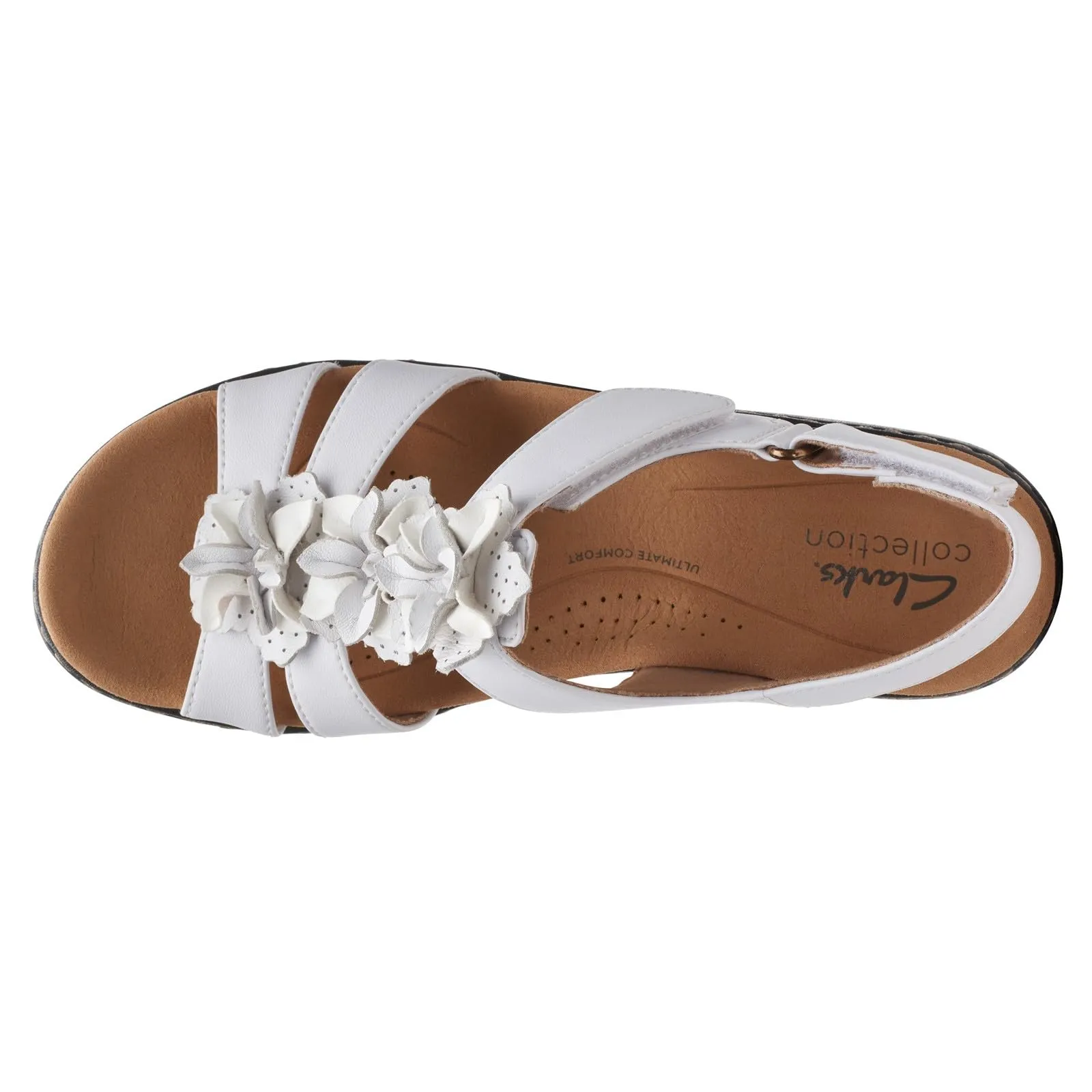 Clarks Women's Merliah Sheryl Heeled Sandal, White Synthetic/Leather Combi, 8.5