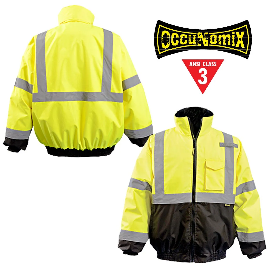 Class 3 Black Bottom Bomber Jacket - 3XL