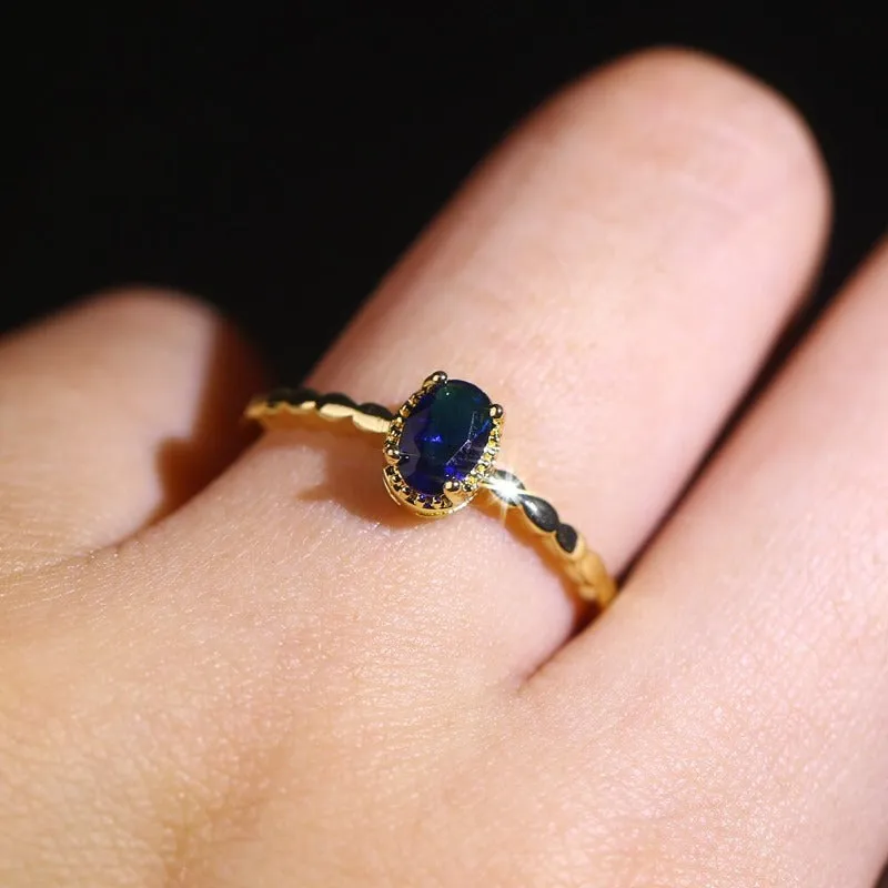 Classic Red Ruby Gemstone Ring Women Wedding Anniversary Jewelry