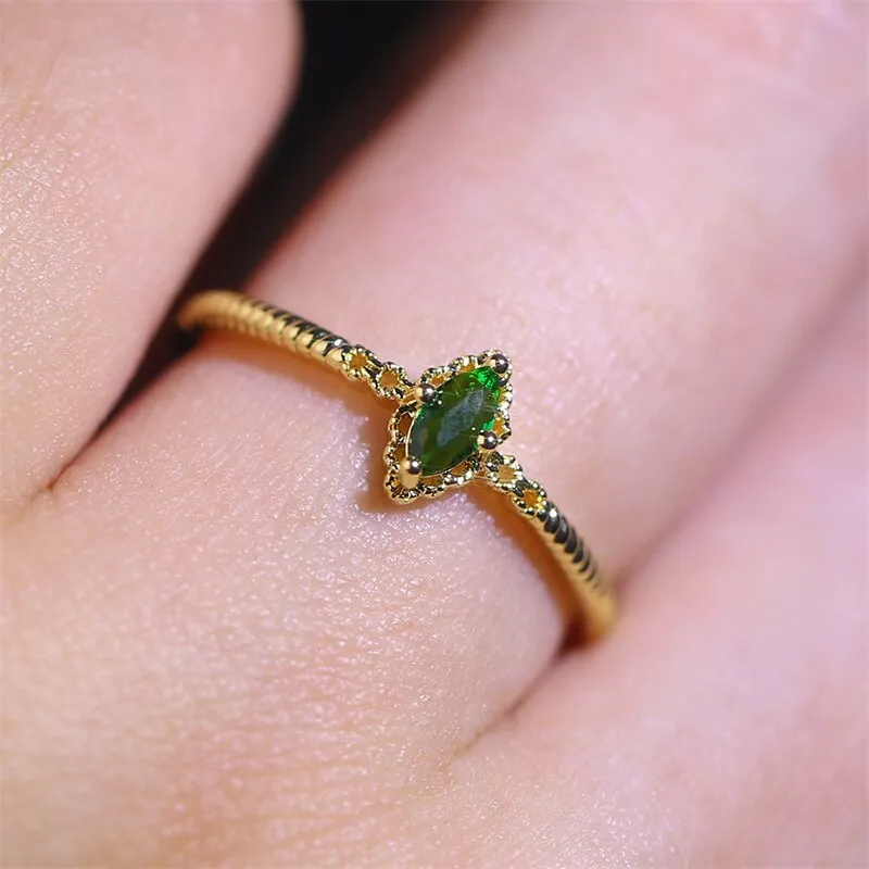 Classic Red Ruby Gemstone Ring Women Wedding Anniversary Jewelry