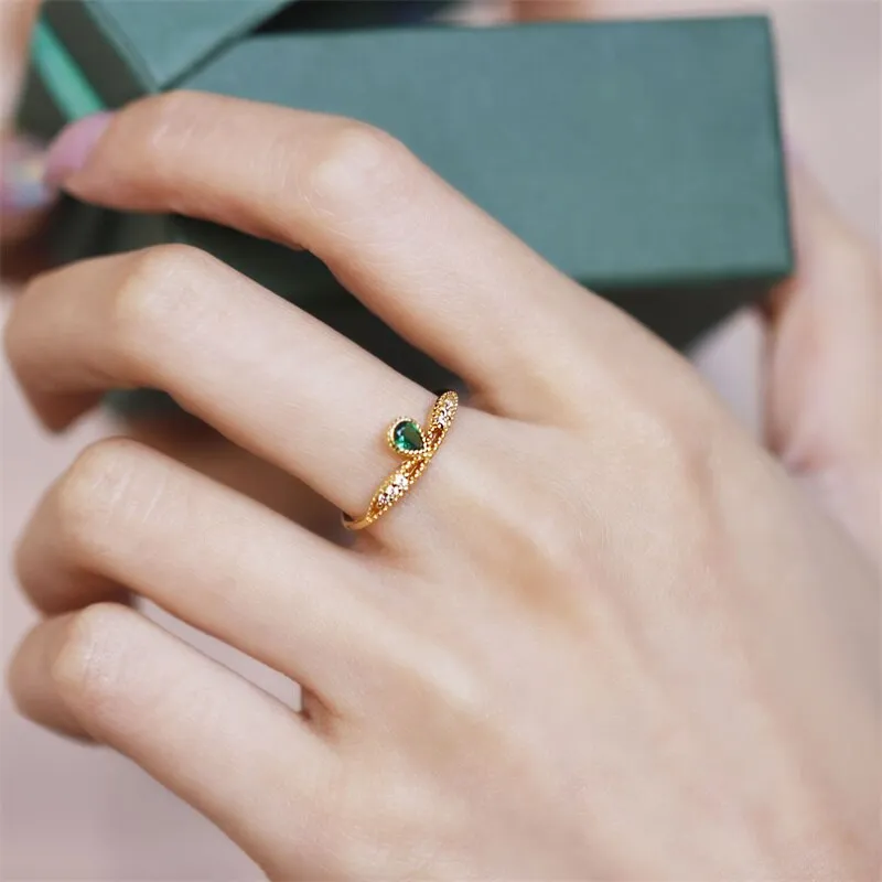 Classic Red Ruby Gemstone Ring Women Wedding Anniversary Jewelry