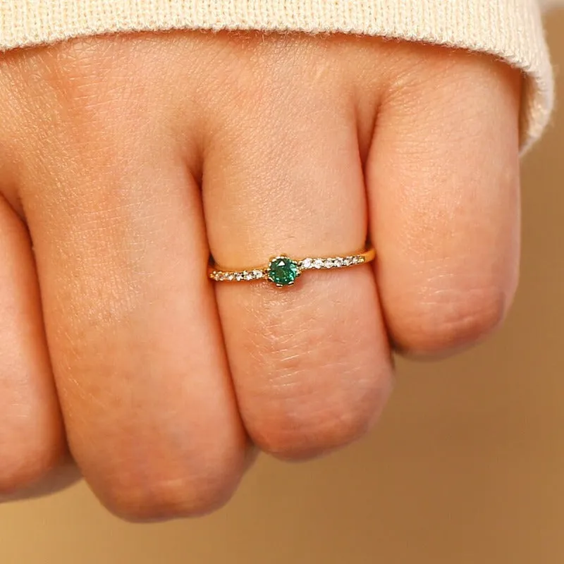 Classic Red Ruby Gemstone Ring Women Wedding Anniversary Jewelry