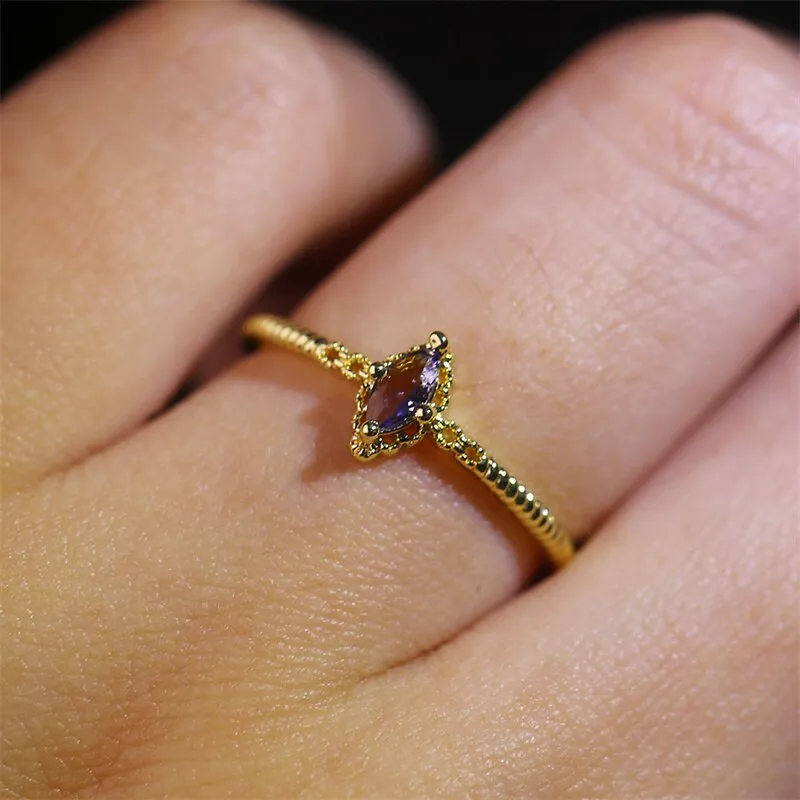 Classic Red Ruby Gemstone Ring Women Wedding Anniversary Jewelry