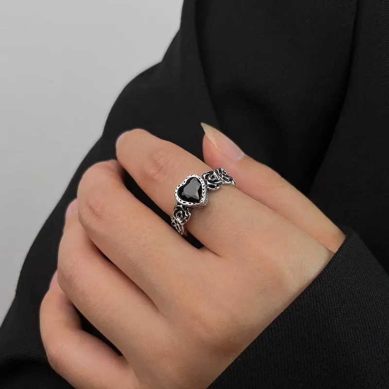 Classic Red Ruby Gemstone Ring Women Wedding Anniversary Jewelry