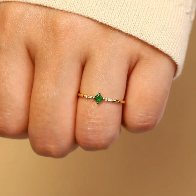 Classic Red Ruby Gemstone Ring Women Wedding Anniversary Jewelry