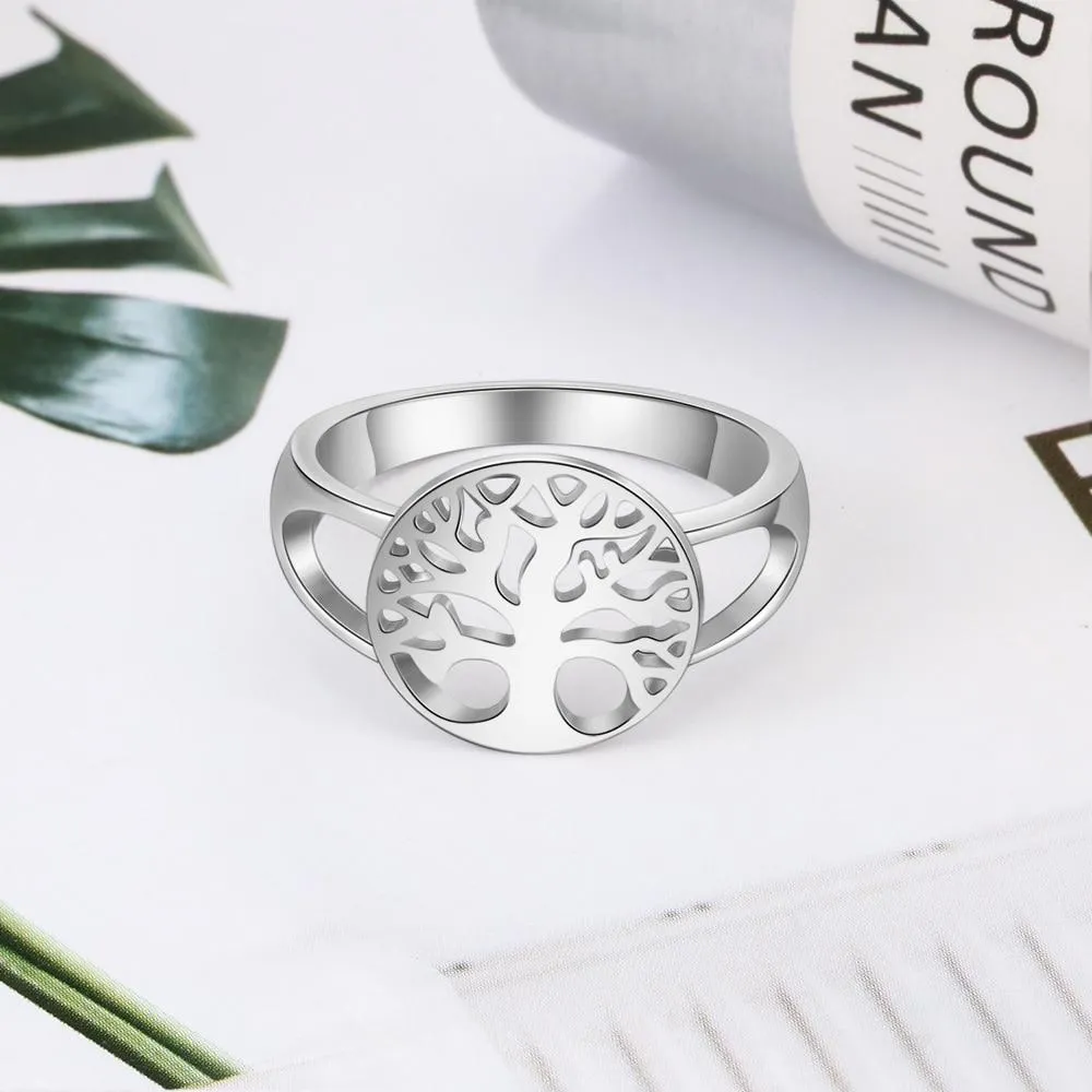 Classic Tree of Life Ring - 925 Sterling Silver Metal - Women Fashion Accessories - Mother’s Day Gifts