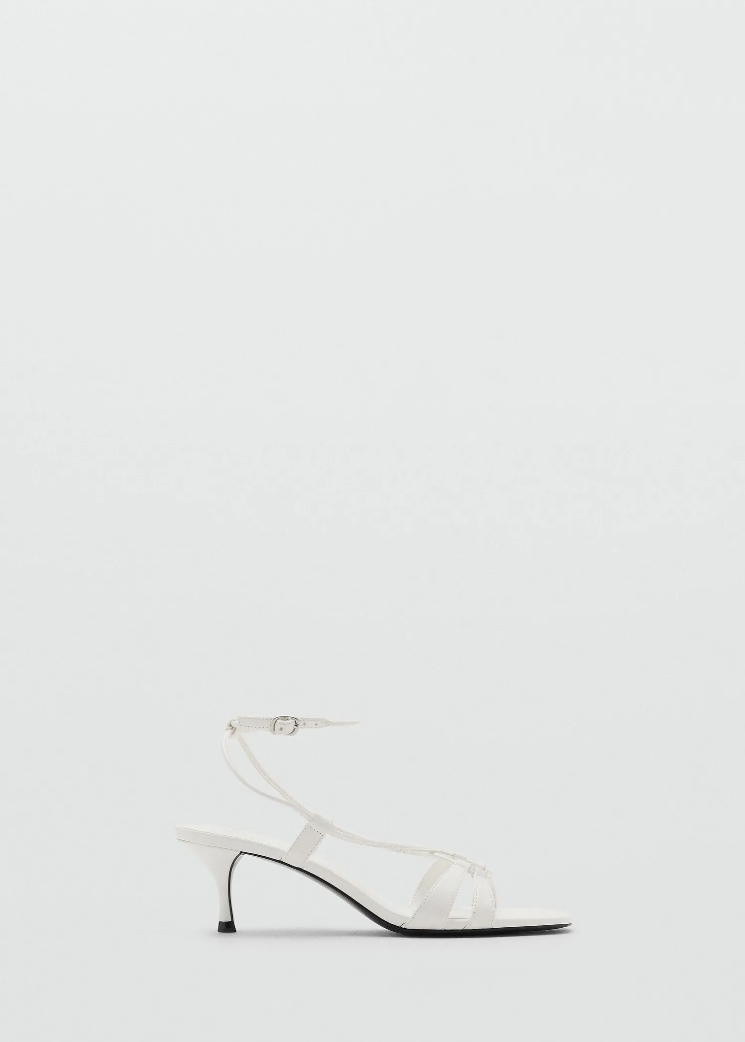 Combined-strap heeled sandals