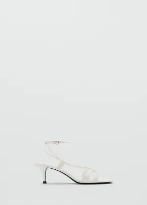 Combined-strap heeled sandals