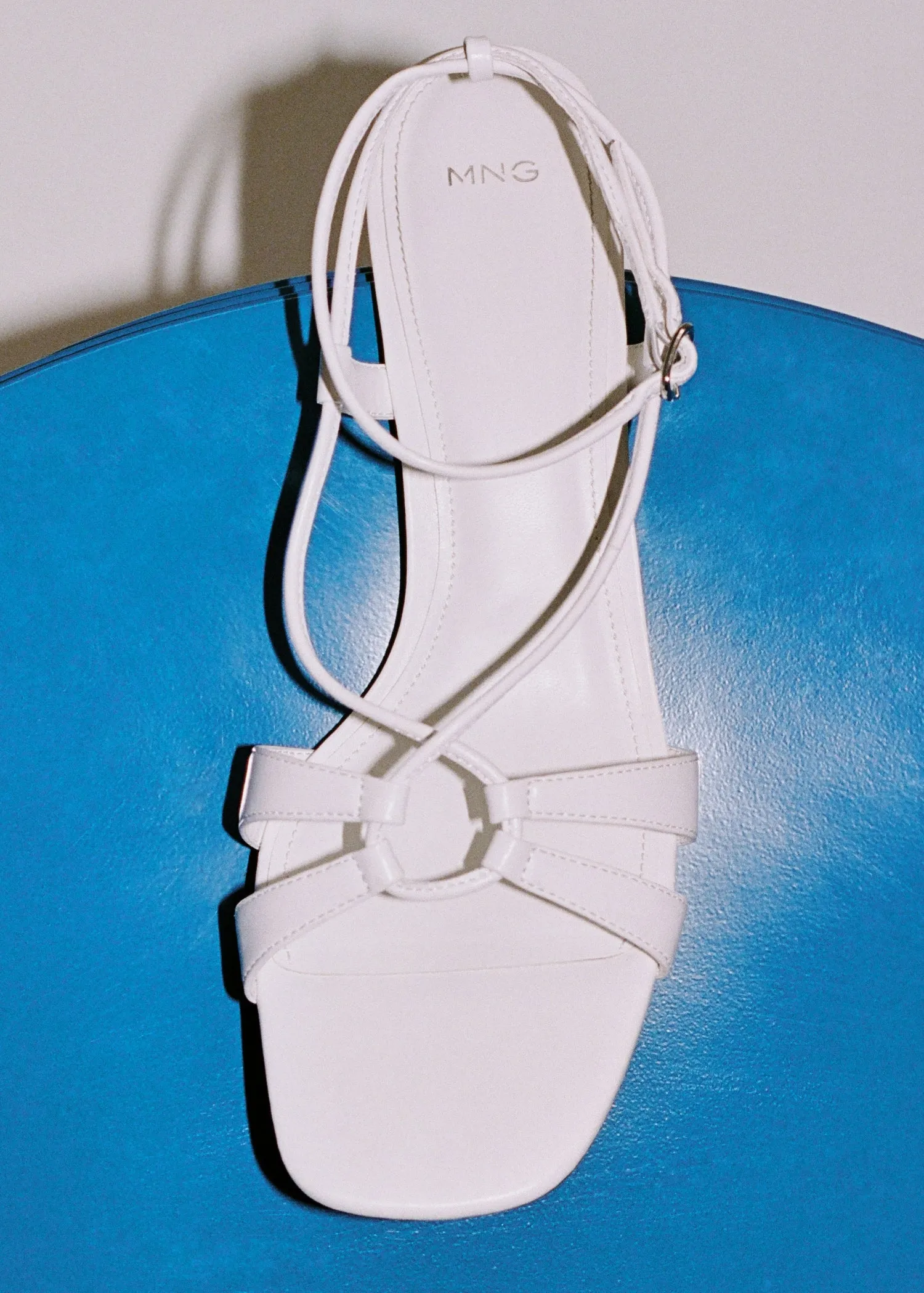 Combined-strap heeled sandals