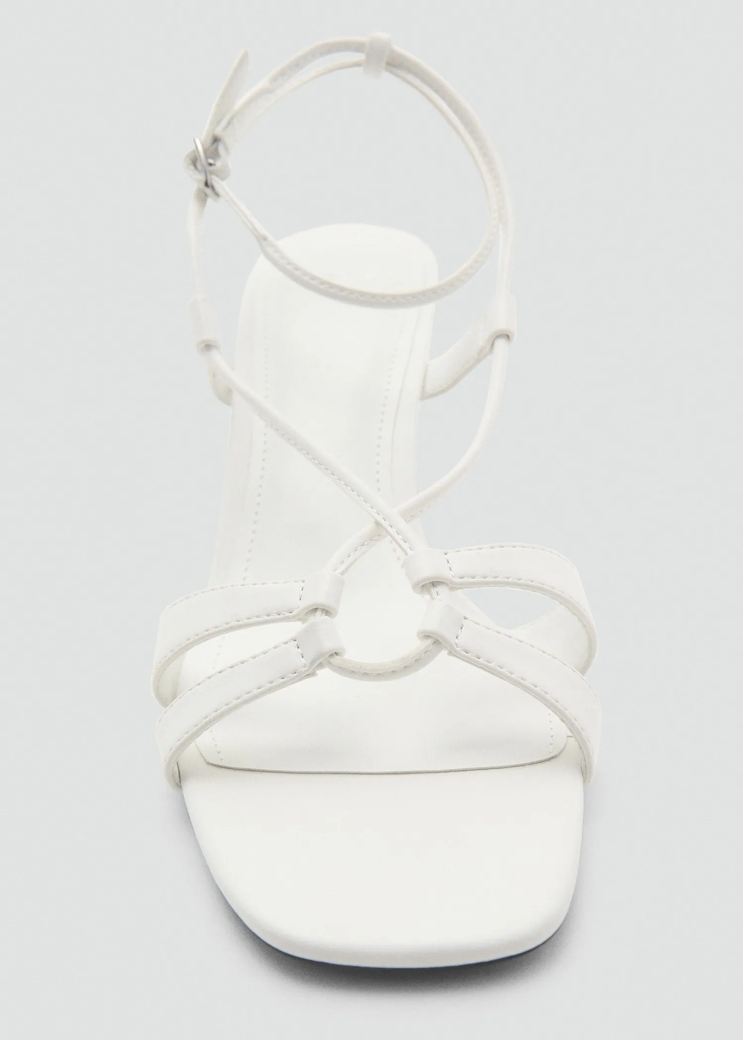 Combined-strap heeled sandals