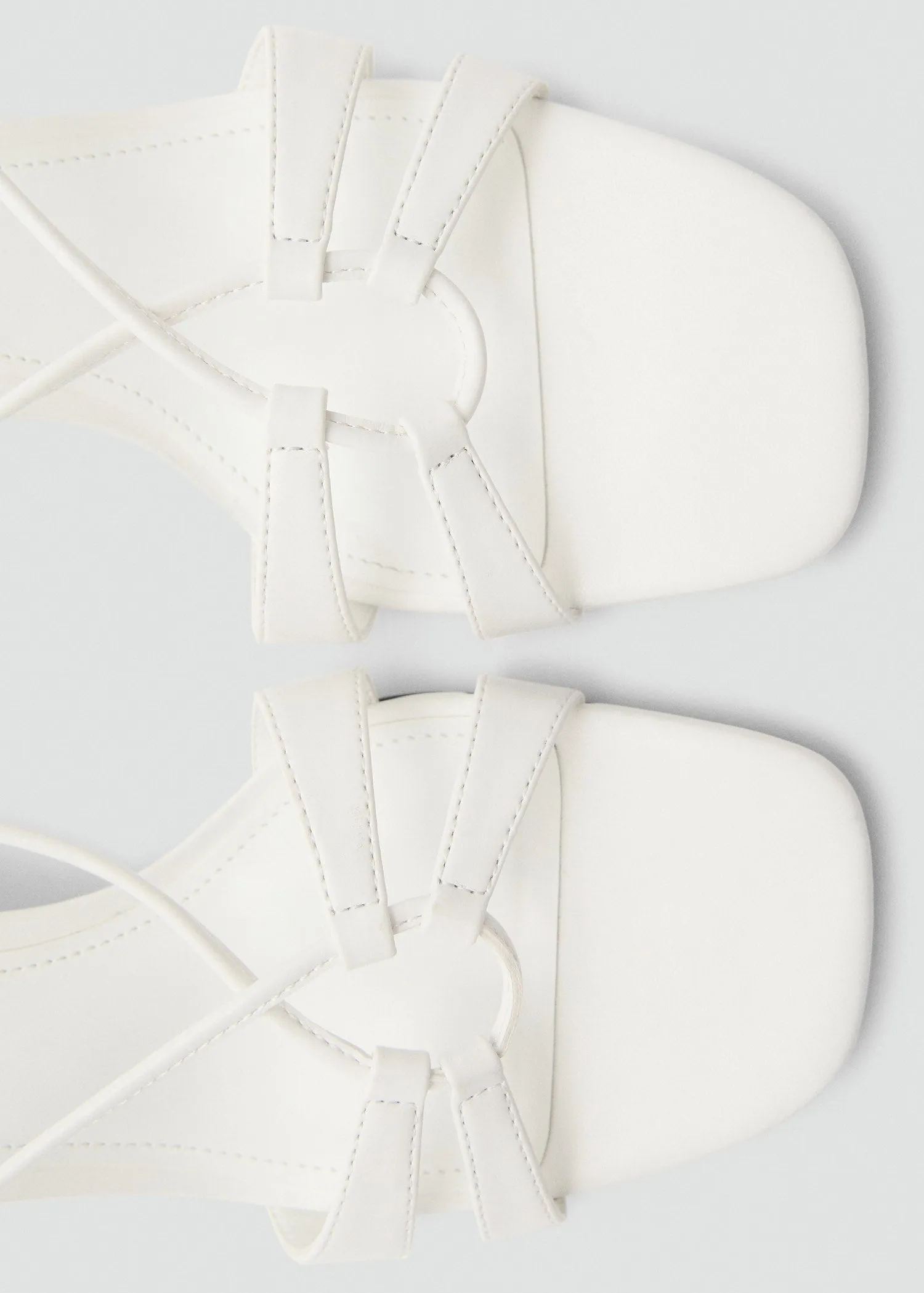 Combined-strap heeled sandals
