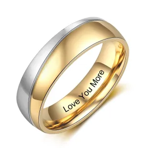 Customized Name Engraving Wedding Rings