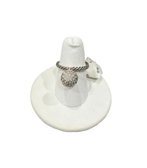 David Yurman 10mm Pave Ball Stackable Ring - Size 6 (NWT)