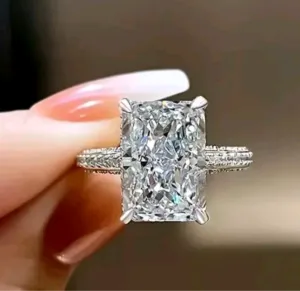 Elegant Dual Sided Cubic Zirconia Engagement/Wedding Ring Free Shipping Size 6-8
