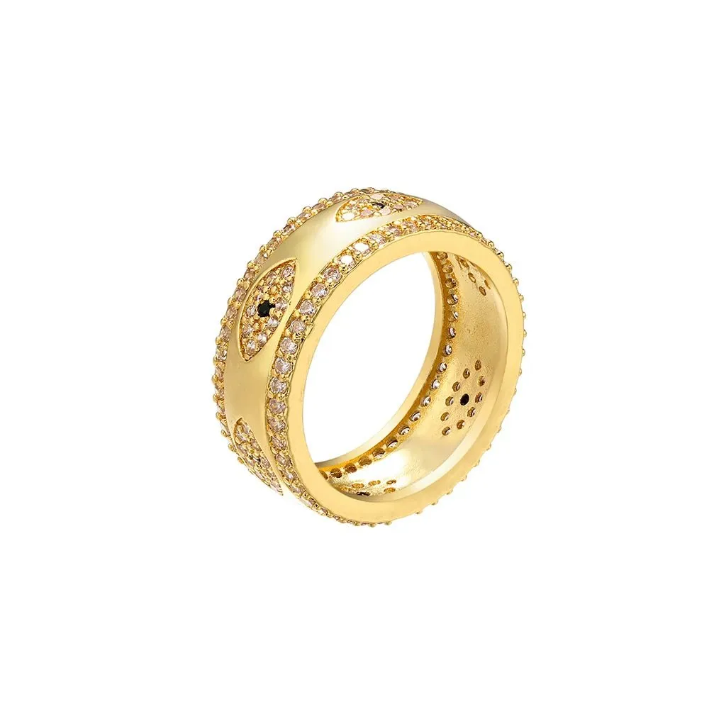 Engrave Gold Round Ring Women Engagement Birthday Gift Party