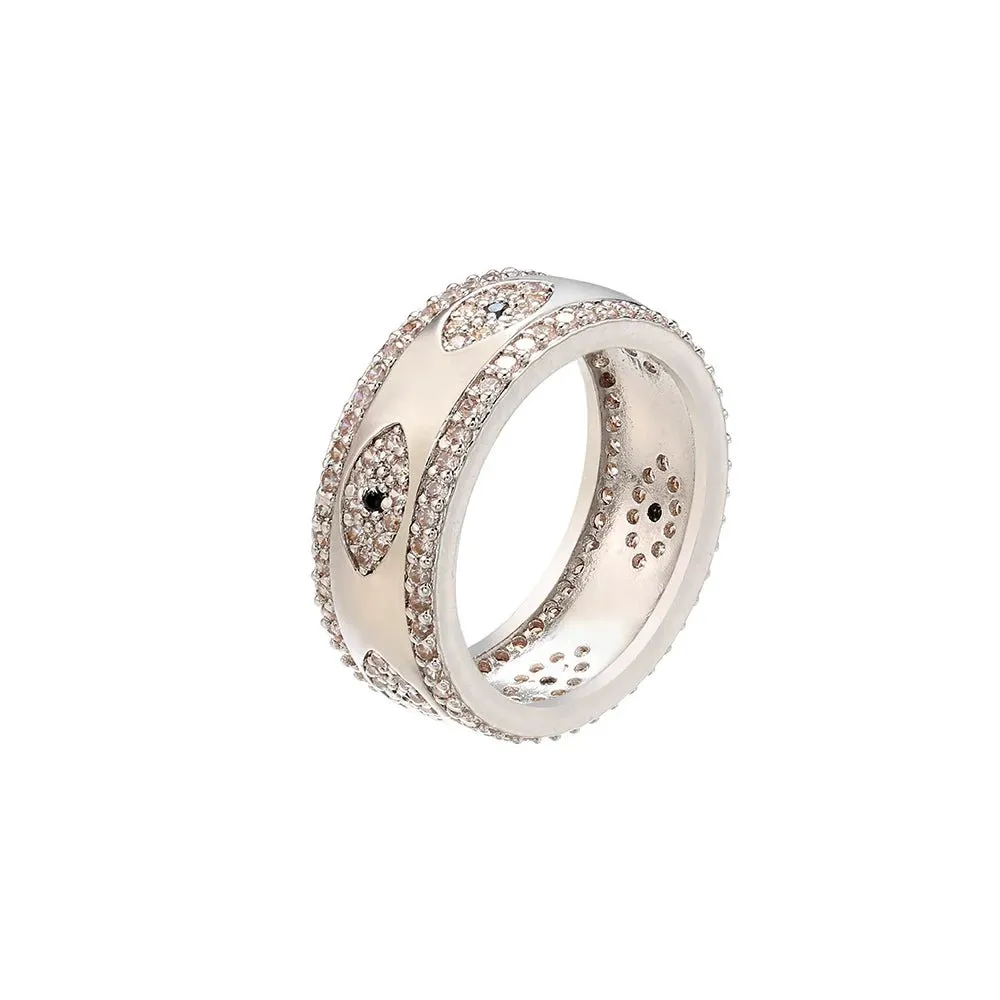 Engrave Gold Round Ring Women Engagement Birthday Gift Party