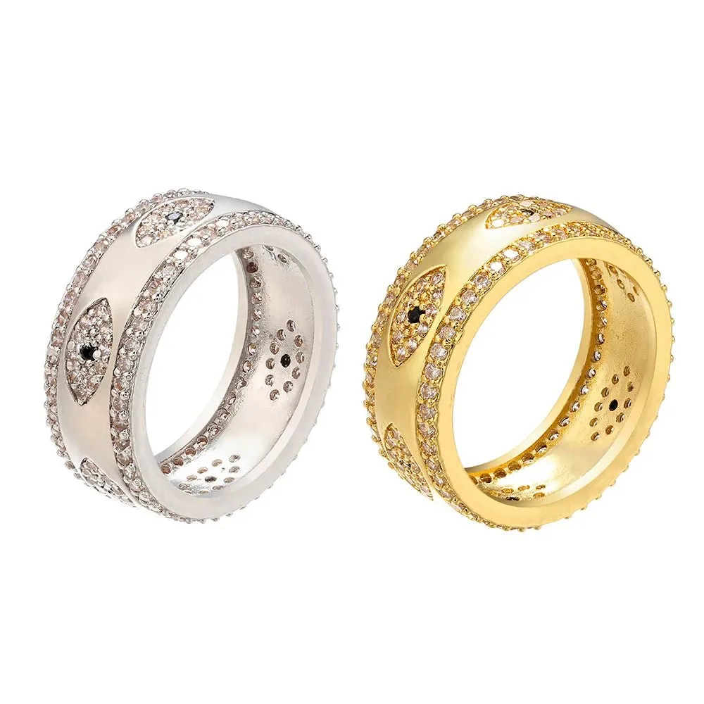 Engrave Gold Round Ring Women Engagement Birthday Gift Party