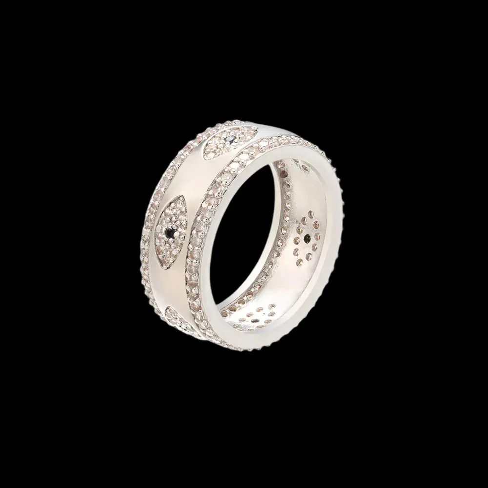 Engrave Gold Round Ring Women Engagement Birthday Gift Party