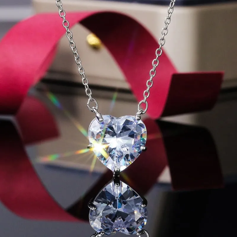 Eternity Love Wedding Set Women Ring/Earring/Necklace Silver