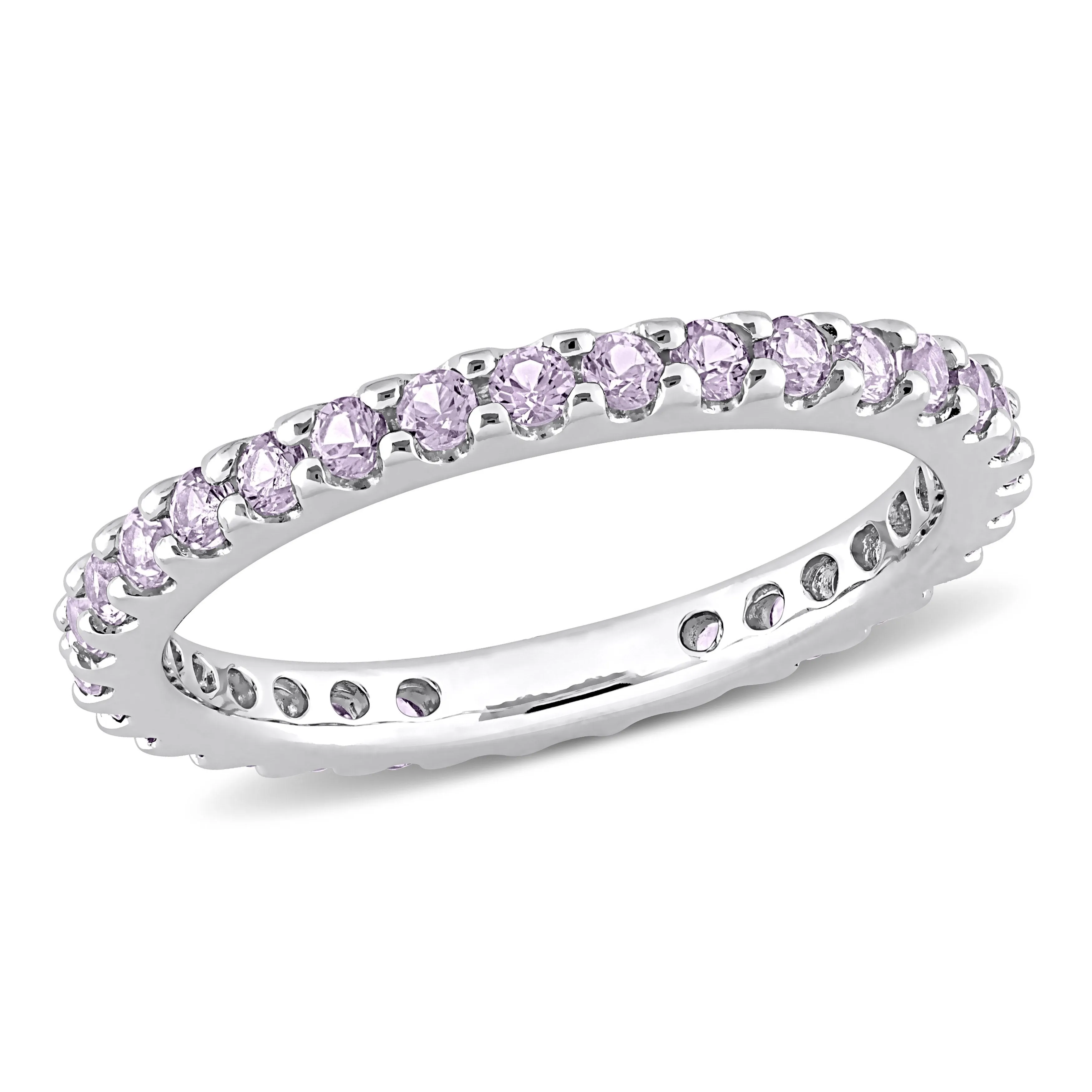 Eternity Ring 10K White Gold Alexandrite