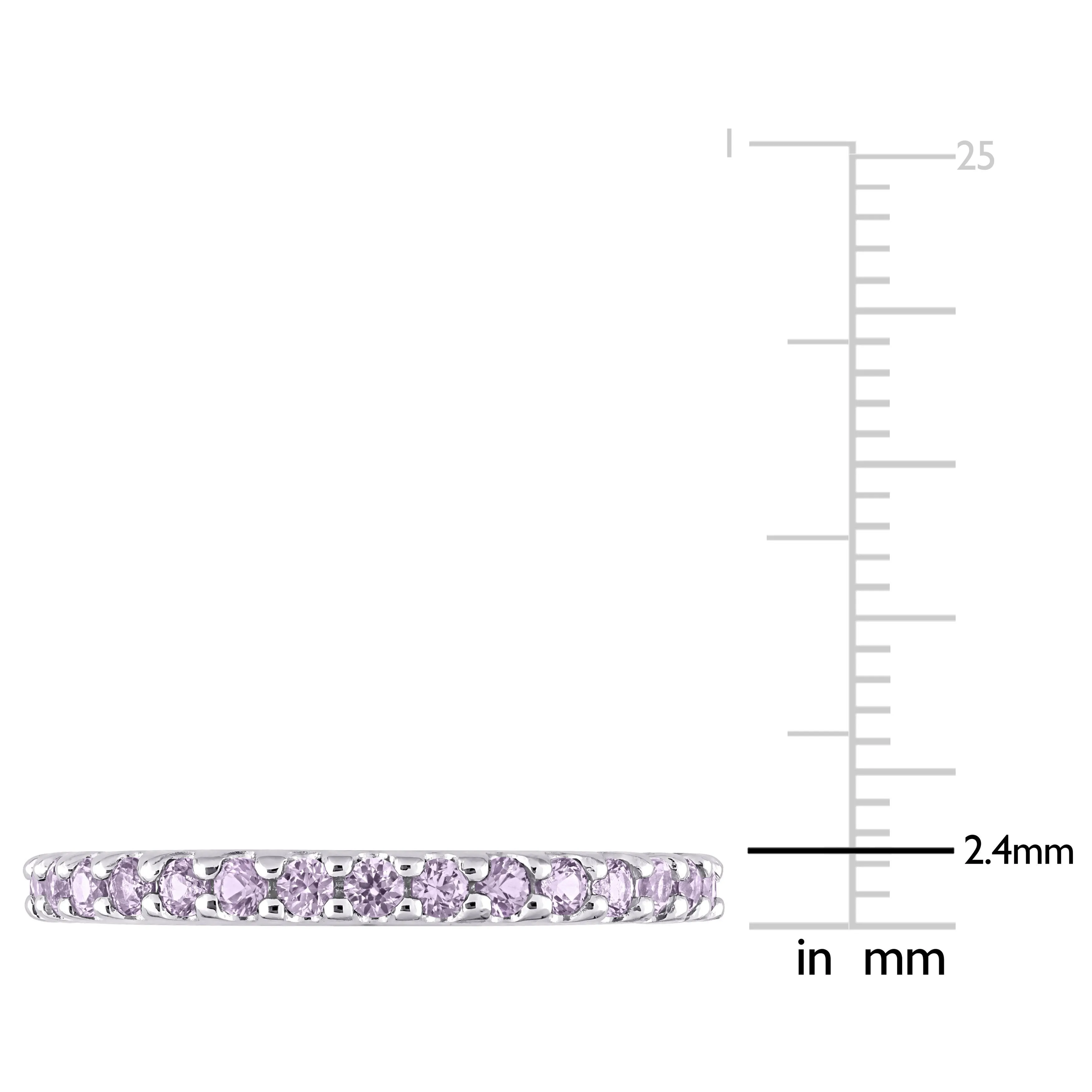Eternity Ring 10K White Gold Alexandrite