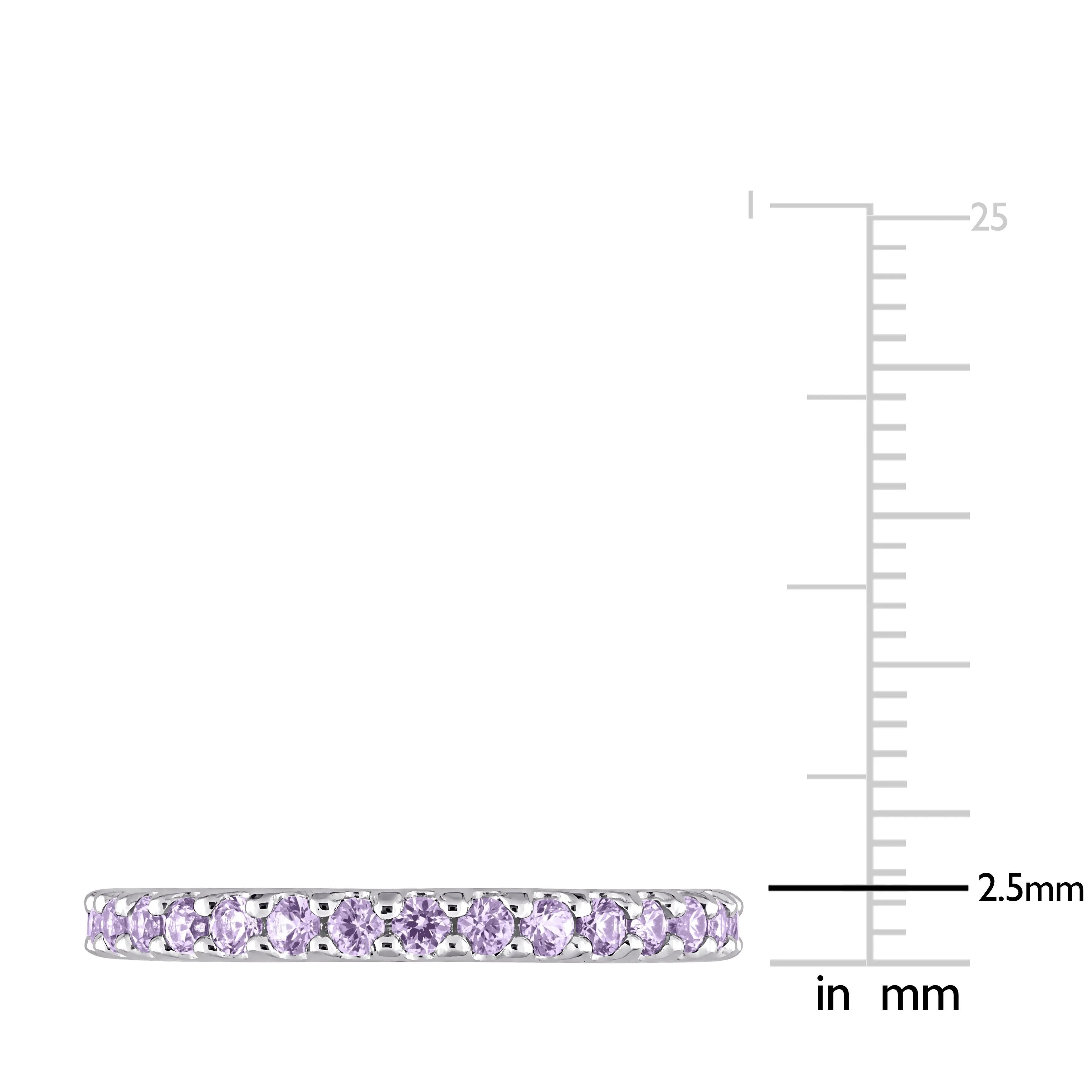 Eternity Ring 10K White Gold Alexandrite