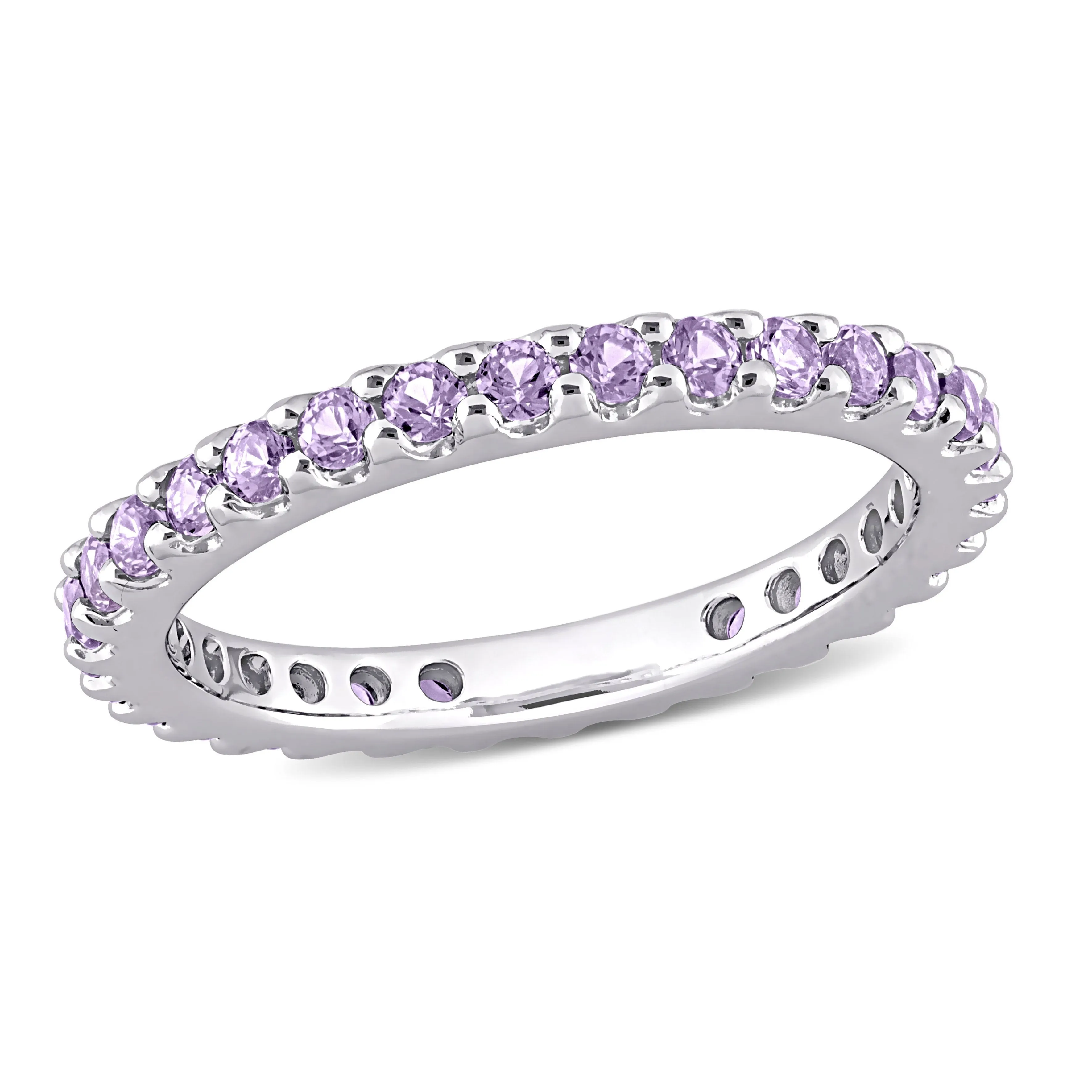 Eternity Ring 10K White Gold Alexandrite