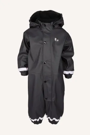 FAGERHULT RAIN BABY OVERALL, FLEECE - ANTHRACITE