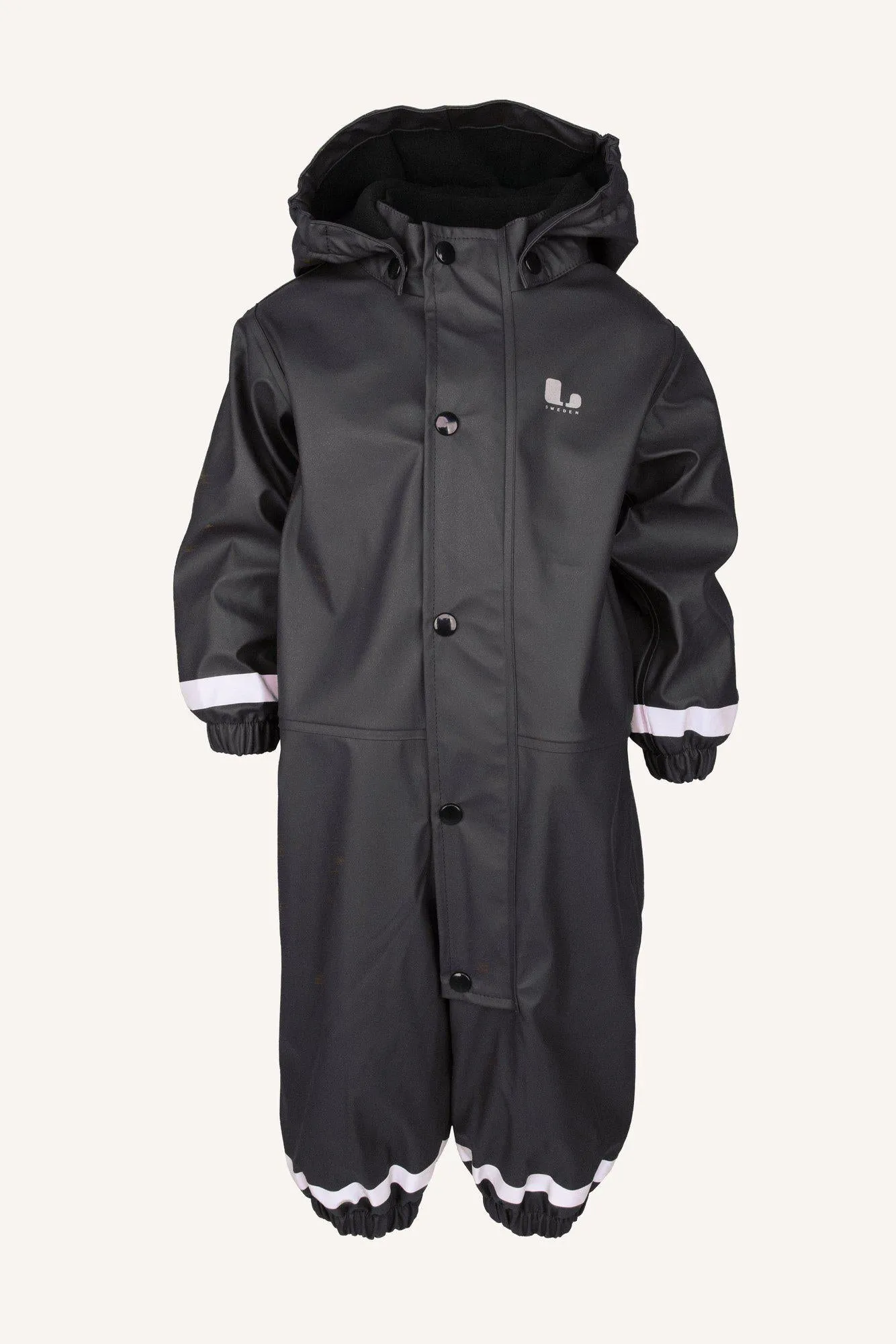 FAGERHULT RAIN BABY OVERALL, FLEECE - ANTHRACITE