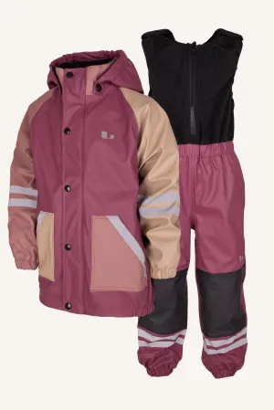 FAGERHULT RAIN SET, FLEECE - PINK/ROSE