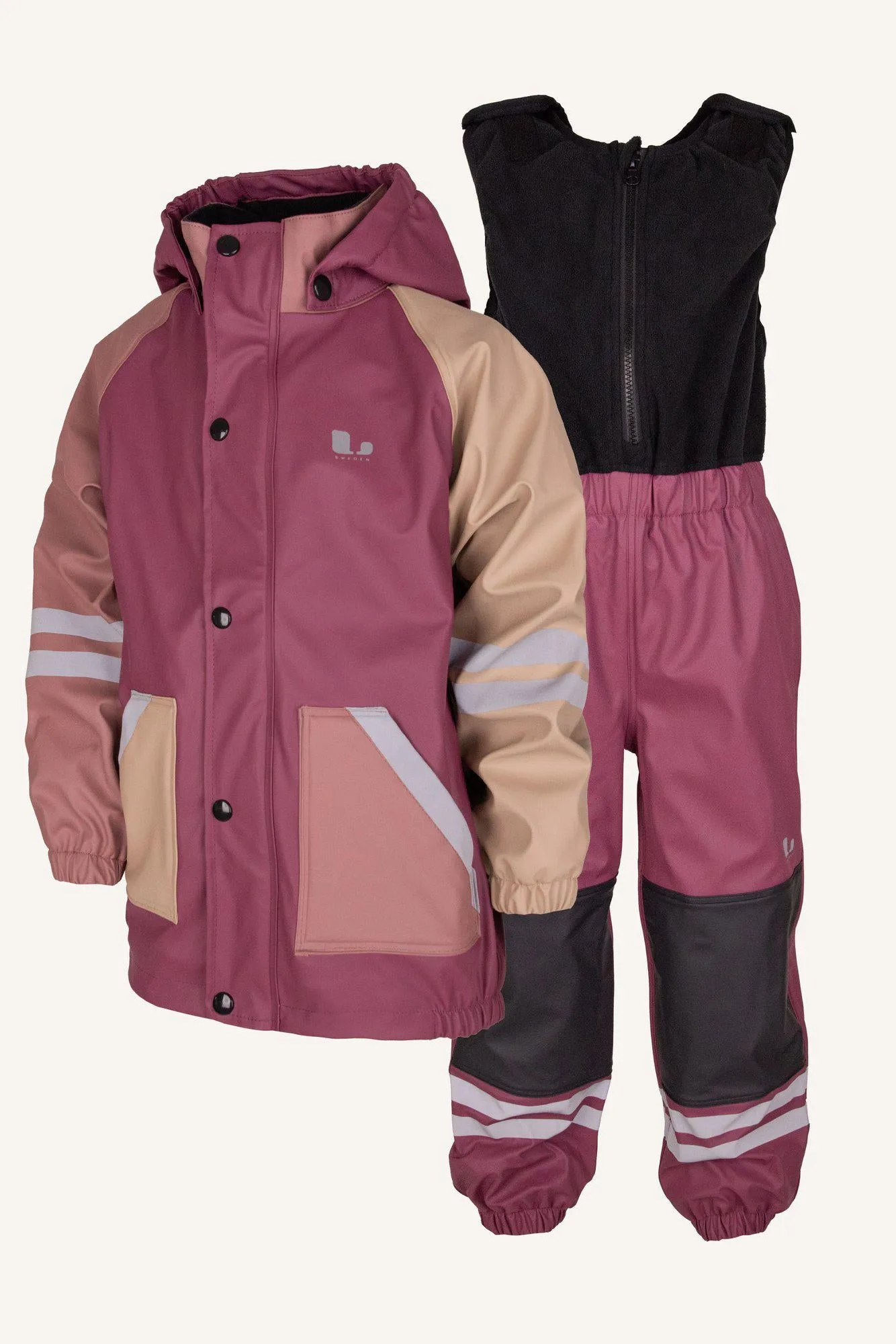 FAGERHULT RAIN SET, FLEECE - PINK/ROSE