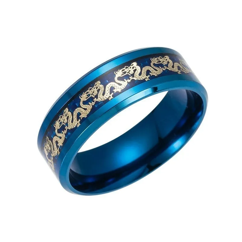 Fashion Black Dragon Tungsten Carbide