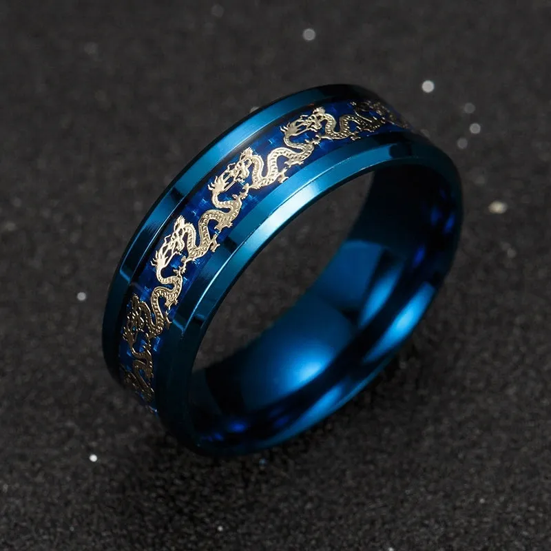 Fashion Black Dragon Tungsten Carbide