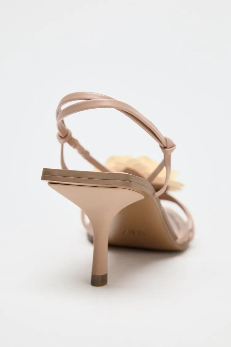 Flower Heeled Sandals