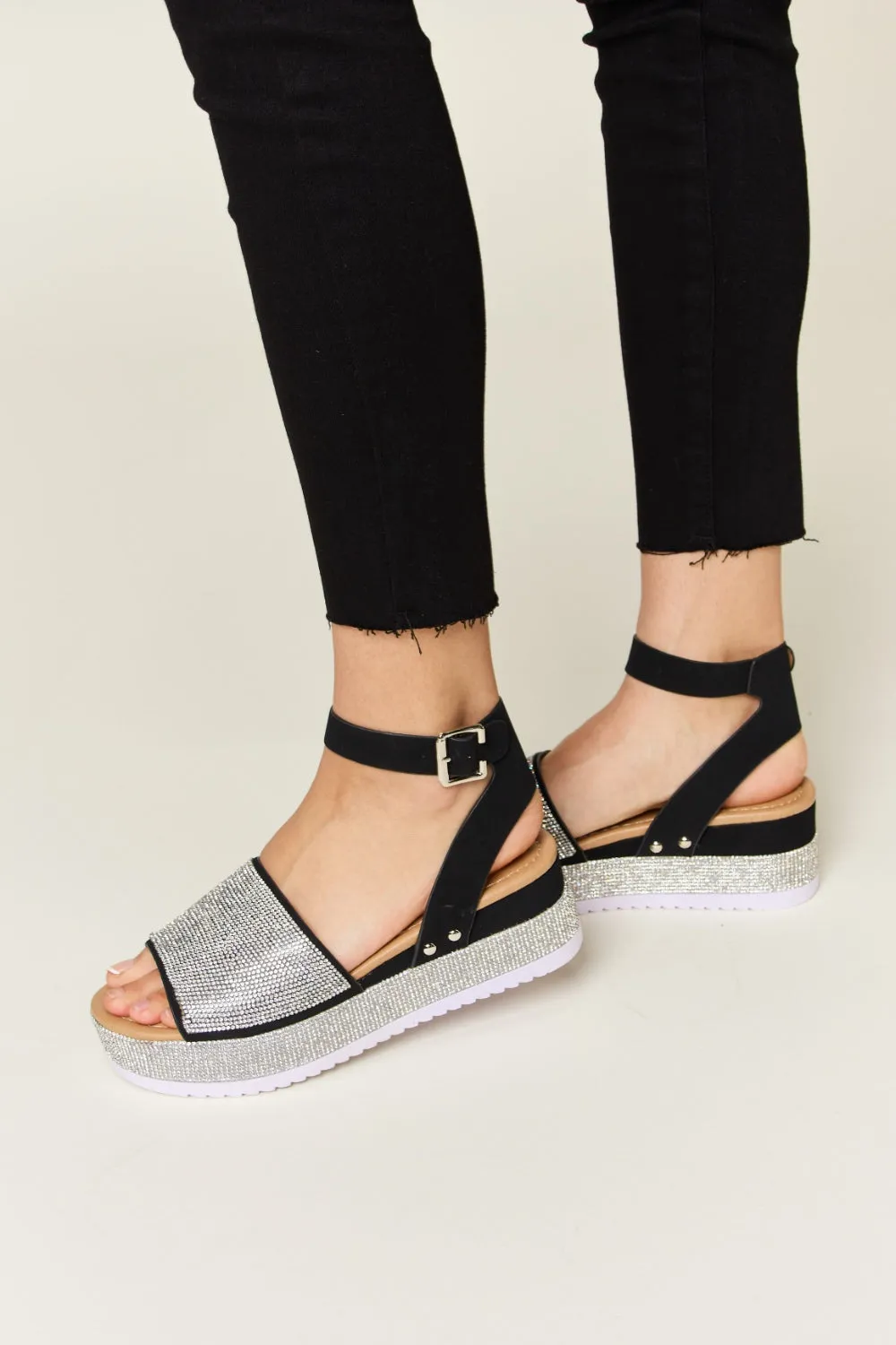 Forever Link Rhinestone,Wedge Sandals