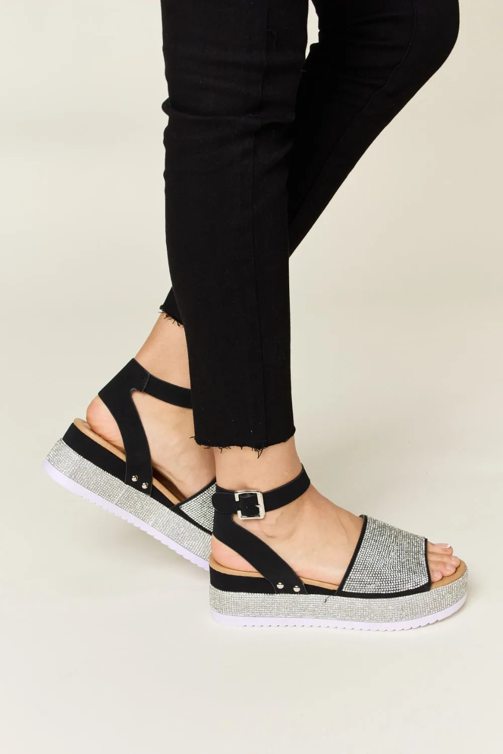 Forever Link Rhinestone,Wedge Sandals