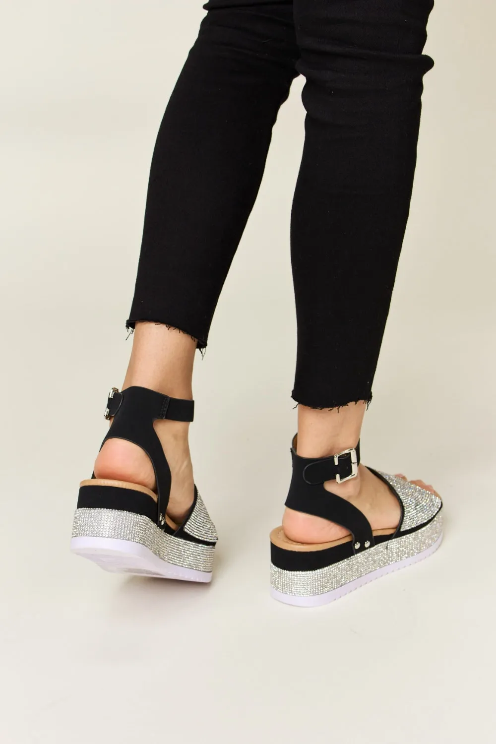 Forever Link Rhinestone,Wedge Sandals