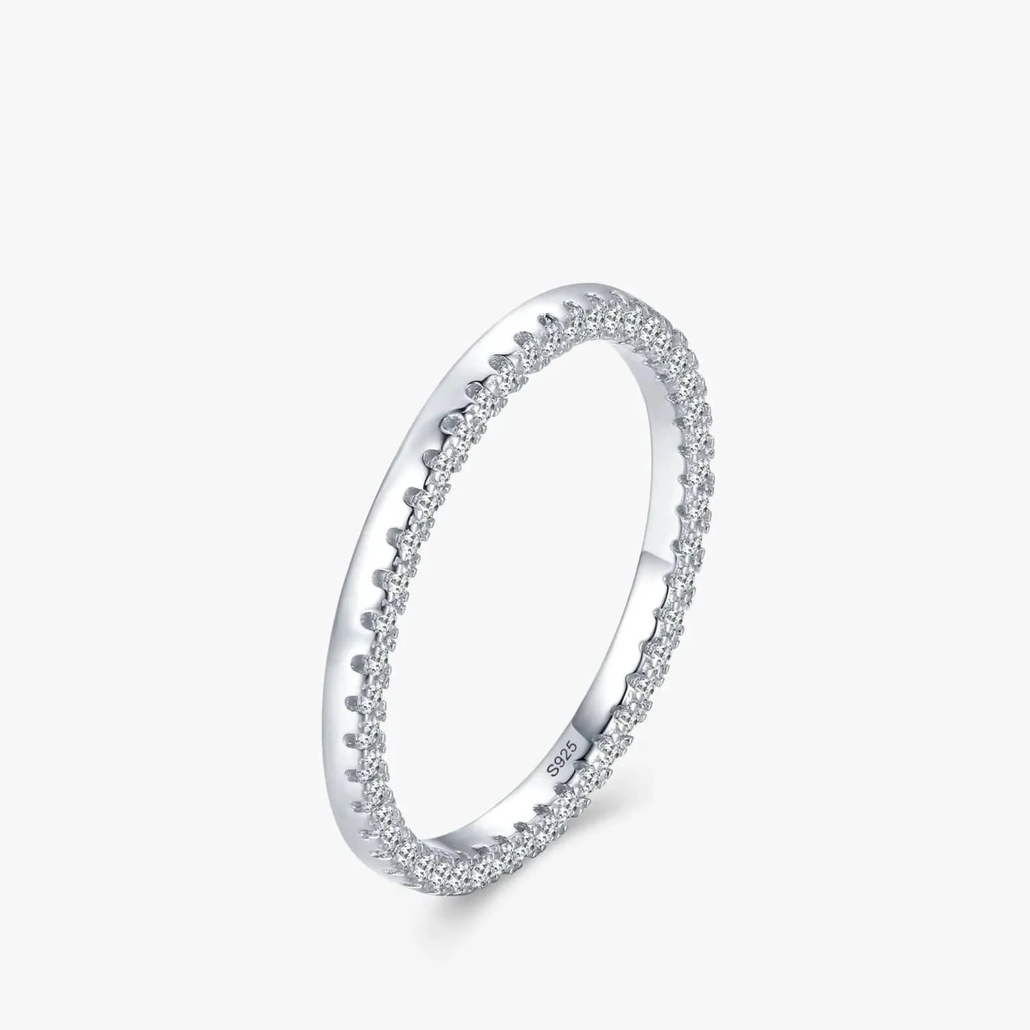 Full CZ Stackable Ring for Women