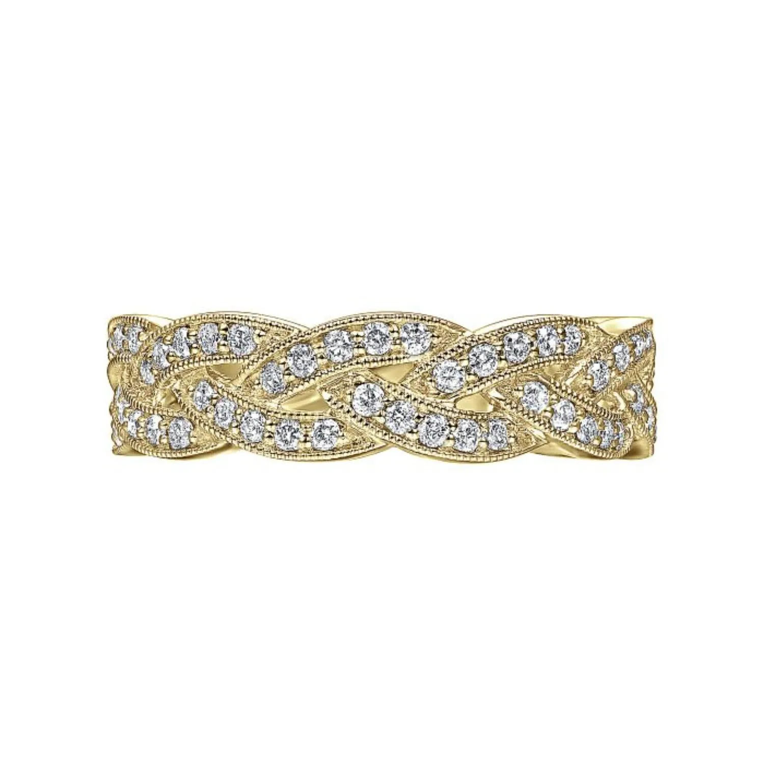Gabriel & Co. Intertwining "Twist" Diamond Right Hand Ring