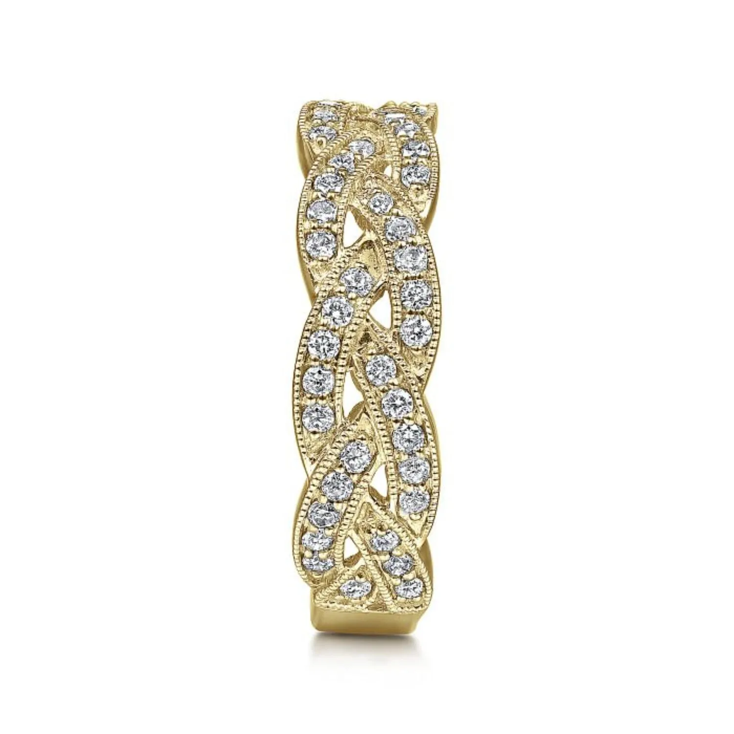 Gabriel & Co. Intertwining "Twist" Diamond Right Hand Ring