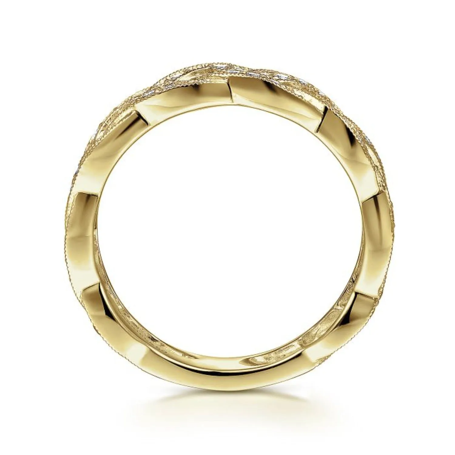 Gabriel & Co. Intertwining "Twist" Diamond Right Hand Ring