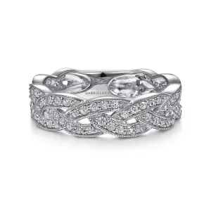 Gabriel & Co. Intertwining "Twist" Diamond Right Hand Ring