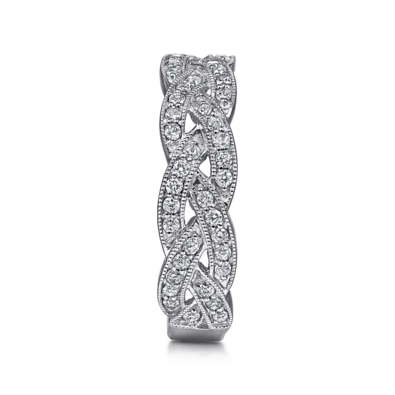 Gabriel & Co. Intertwining "Twist" Diamond Right Hand Ring