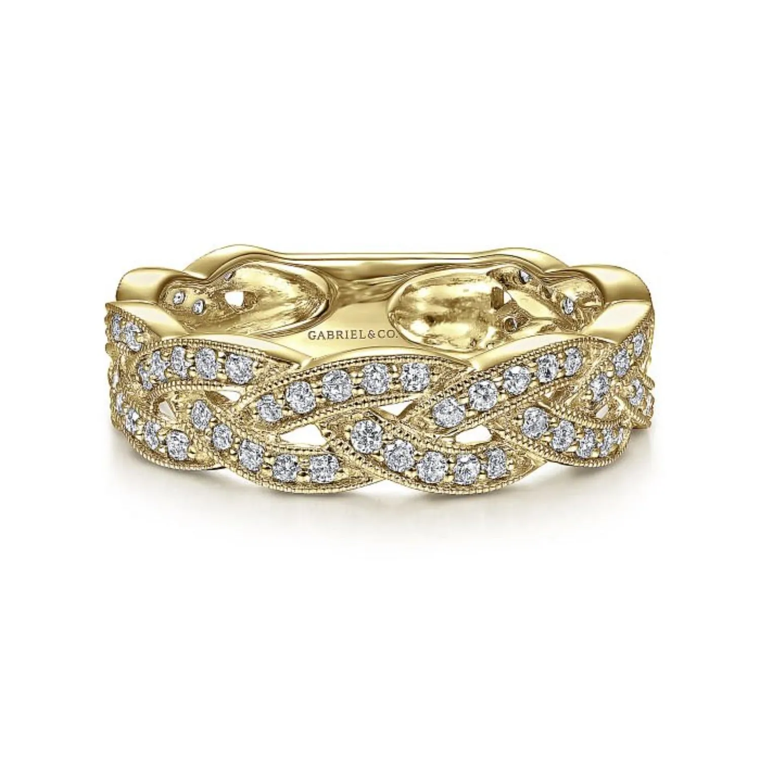 Gabriel & Co. Intertwining "Twist" Diamond Right Hand Ring