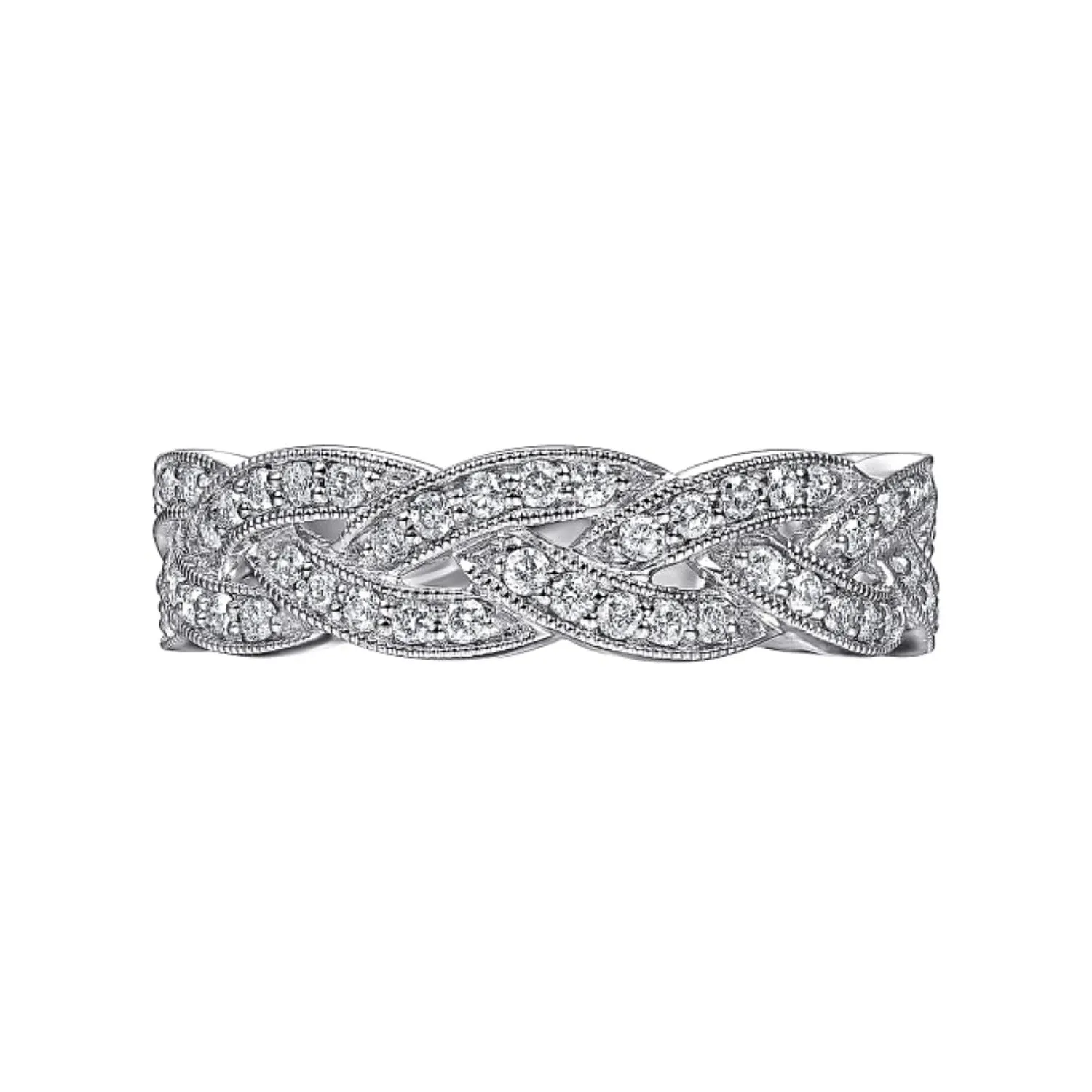 Gabriel & Co. Intertwining "Twist" Diamond Right Hand Ring
