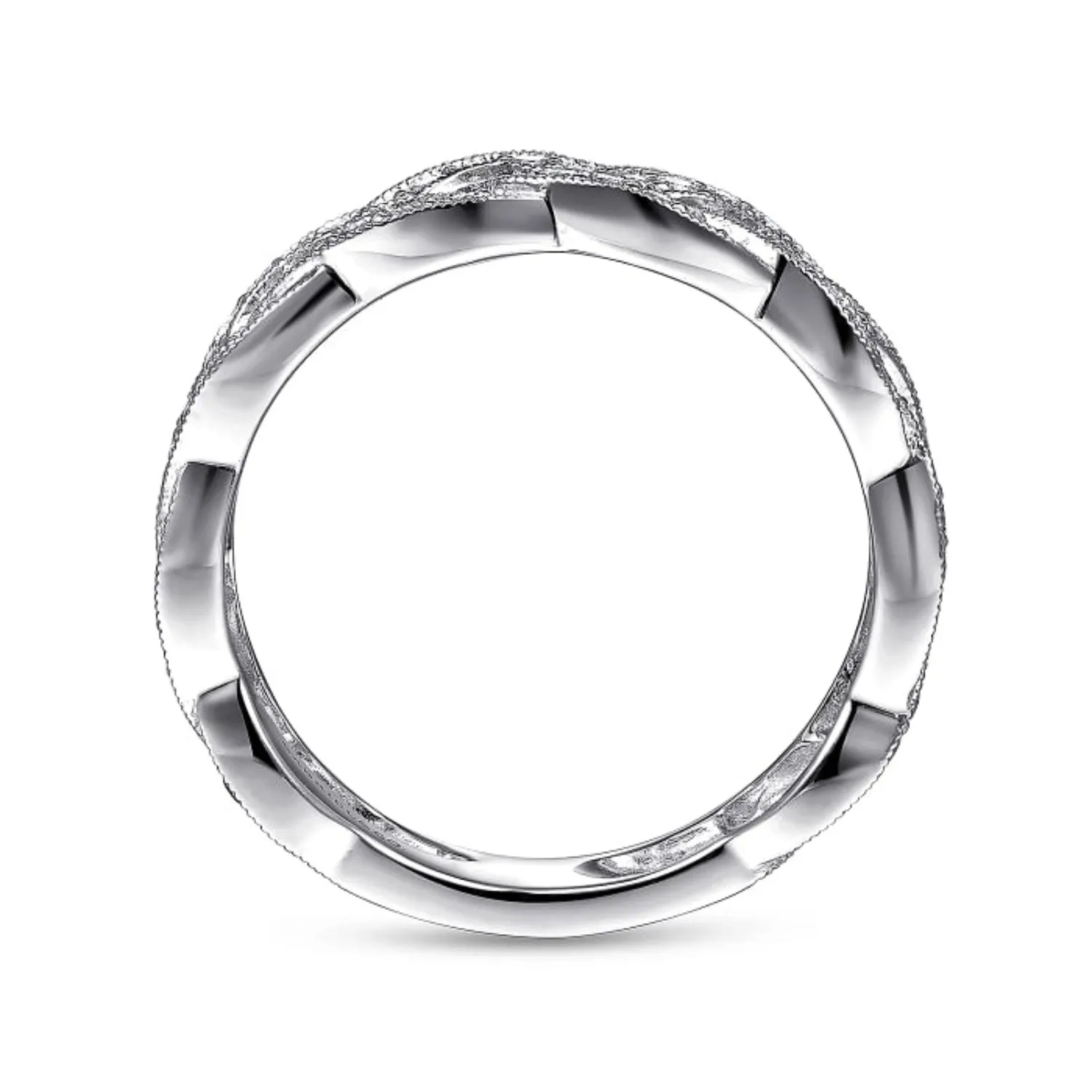 Gabriel & Co. Intertwining "Twist" Diamond Right Hand Ring