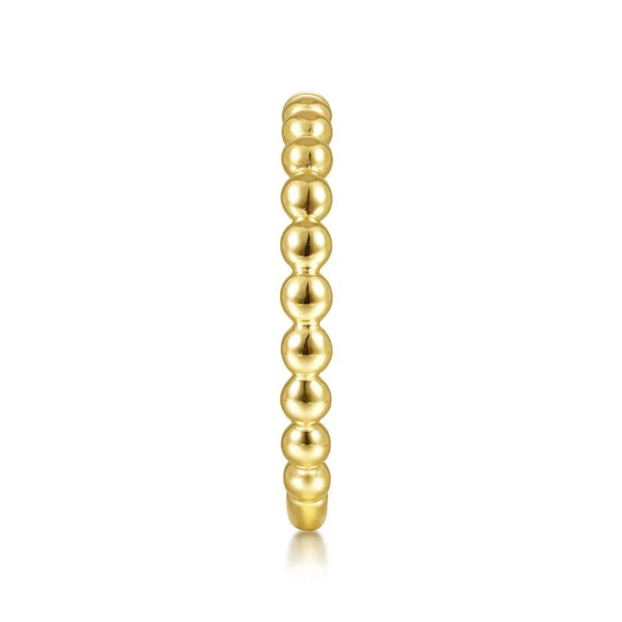Gabriel & Co. - LR4871Y4JJJ - 14K Yellow Gold Beaded Stackable Ring