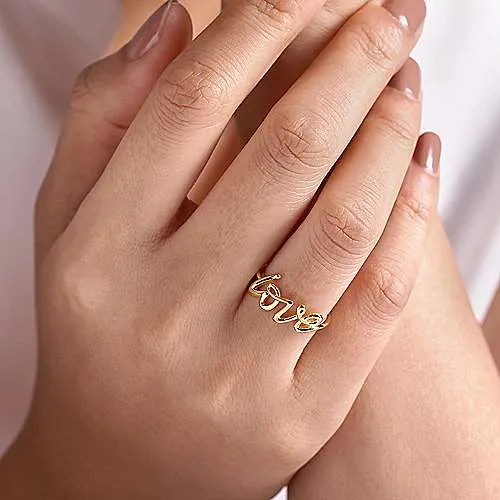Gold 'LOVE' Ring